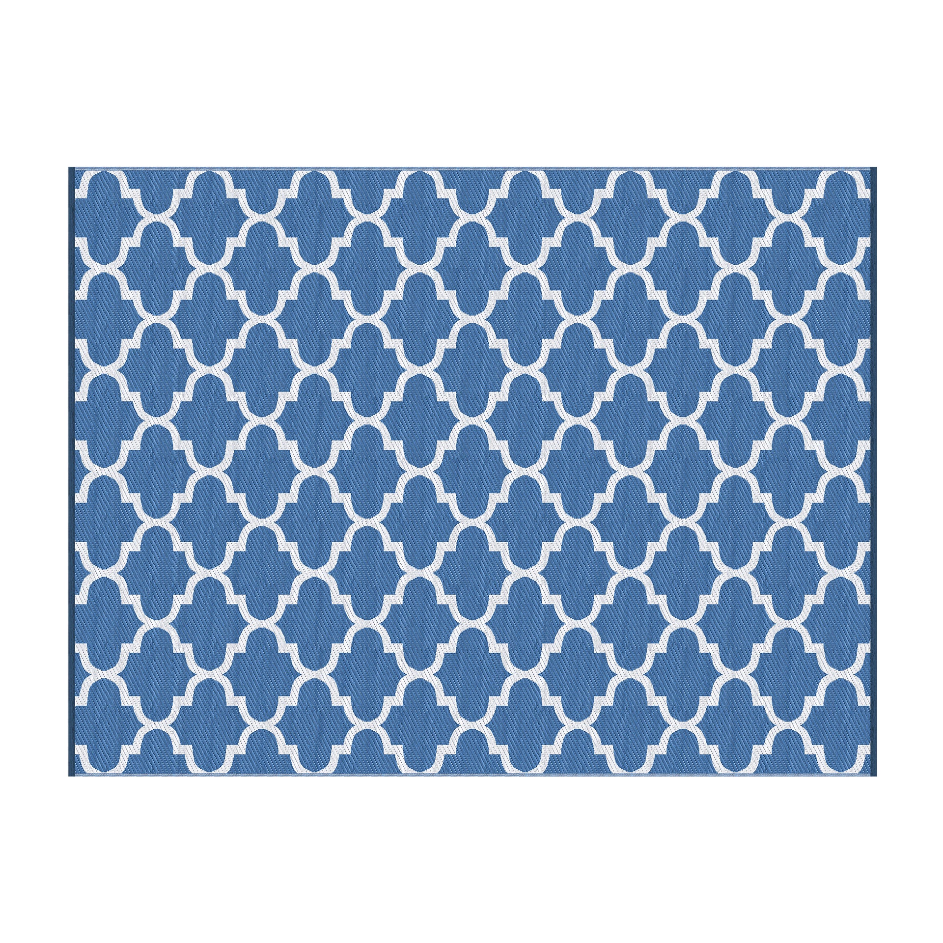 Gardeon Outdoor Rugs 274x366cm Large Carpet Reversible Area Mat PP Dual-Sided Patio Rug Blue Awezingly