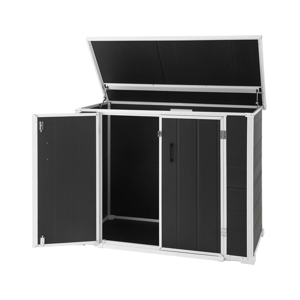 Gardeon 1070L Outdoor Storage Box Garden Shed Lockable Cabinet Tool Organizer Dark Grey Awezingly
