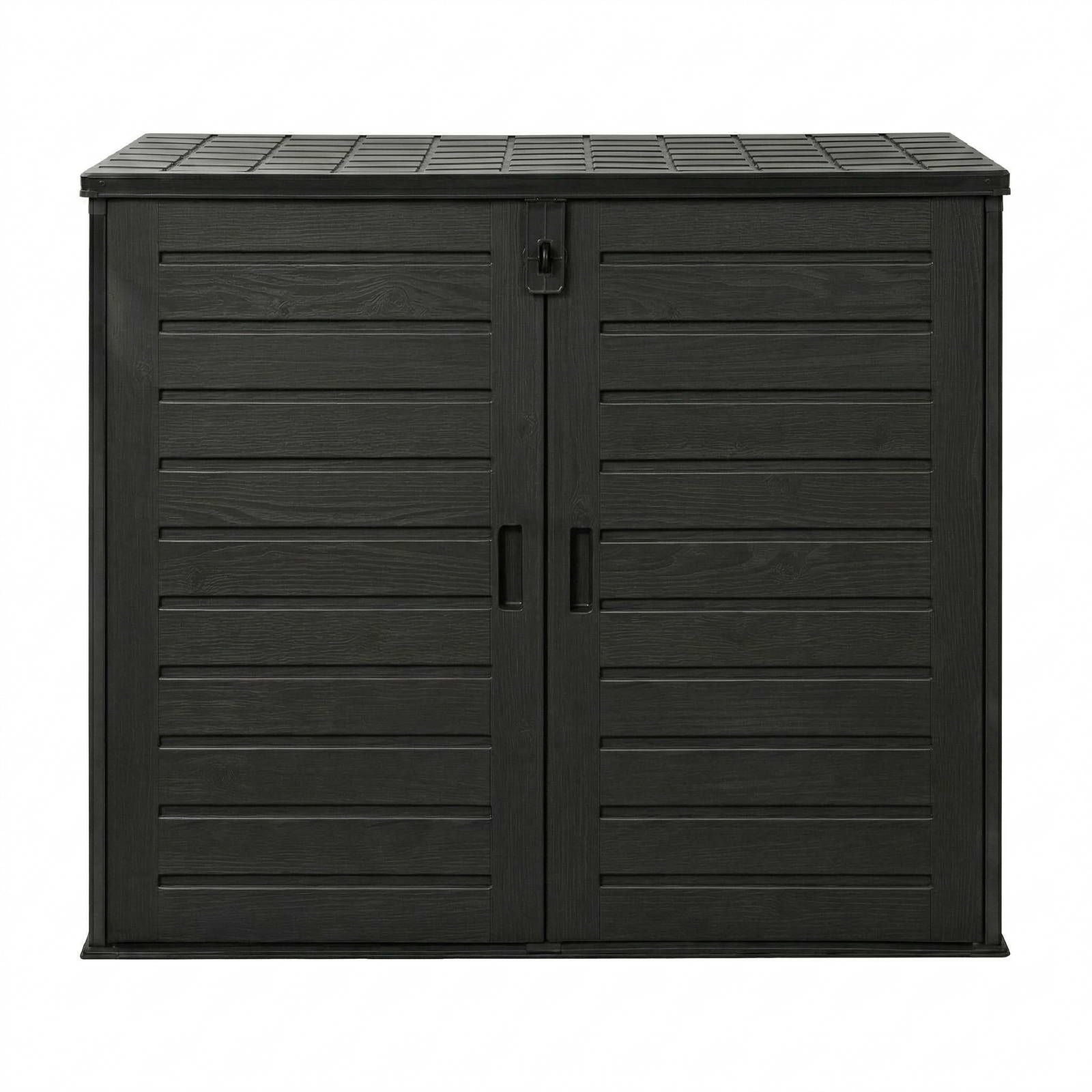 Gardeon Outdoor Storage Box 1170L Container Lockable Cabinet Tool Organizer Shed Black Awezingly