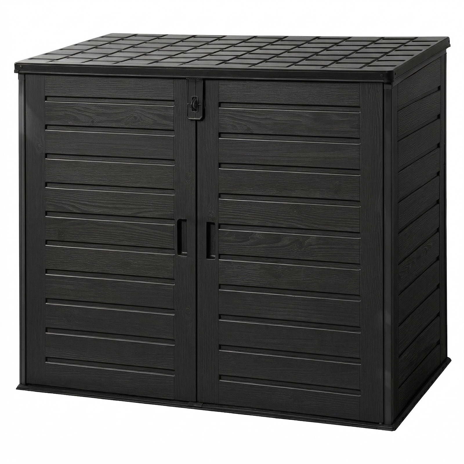 Gardeon Outdoor Storage Box 1170L Container Lockable Cabinet Tool Organizer Shed Black Awezingly