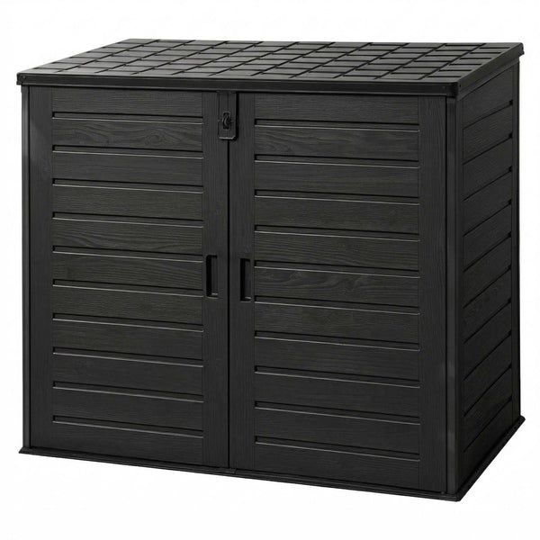 Gardeon Outdoor Storage Box 1170L Container Lockable Cabinet Tool Organizer Shed Black Awezingly