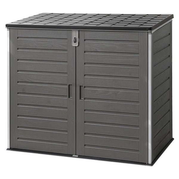 Gardeon Outdoor Storage Box 1170L Container Lockable Cabinet Tool Organizer Shed Grey Gardeon