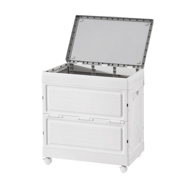 Gardeon 159L Outdoor Storage Box Stackable Cupboard Camping Organizer Wheels Awezingly