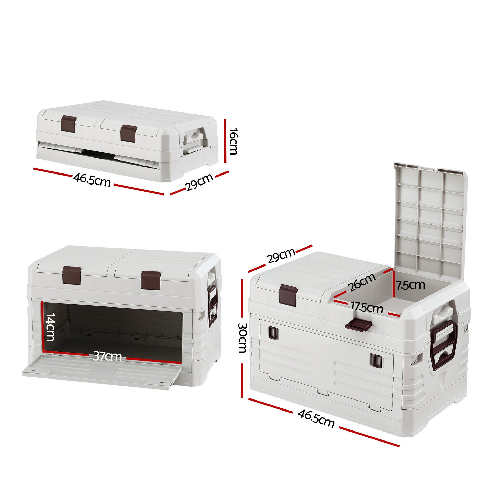 Gardeon 40L Outdoor Storage Box Foldable Camping Collapsible Bins Organizer Awezingly