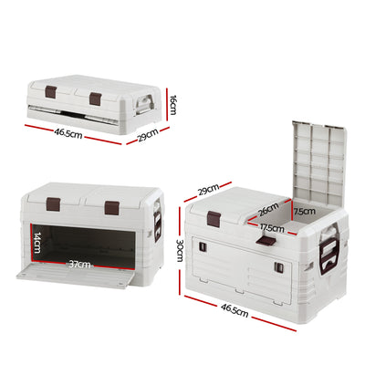 Gardeon 40L Outdoor Storage Box Foldable Camping Collapsible Bins Organizer