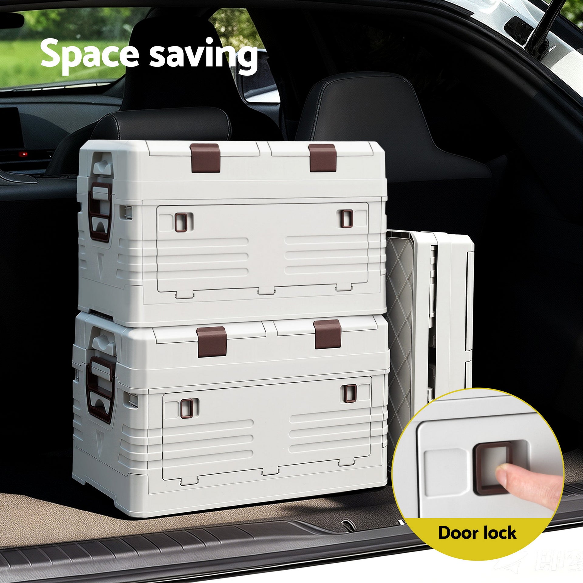 Gardeon 40L Outdoor Storage Box Foldable Camping Collapsible Bins Organizer Awezingly