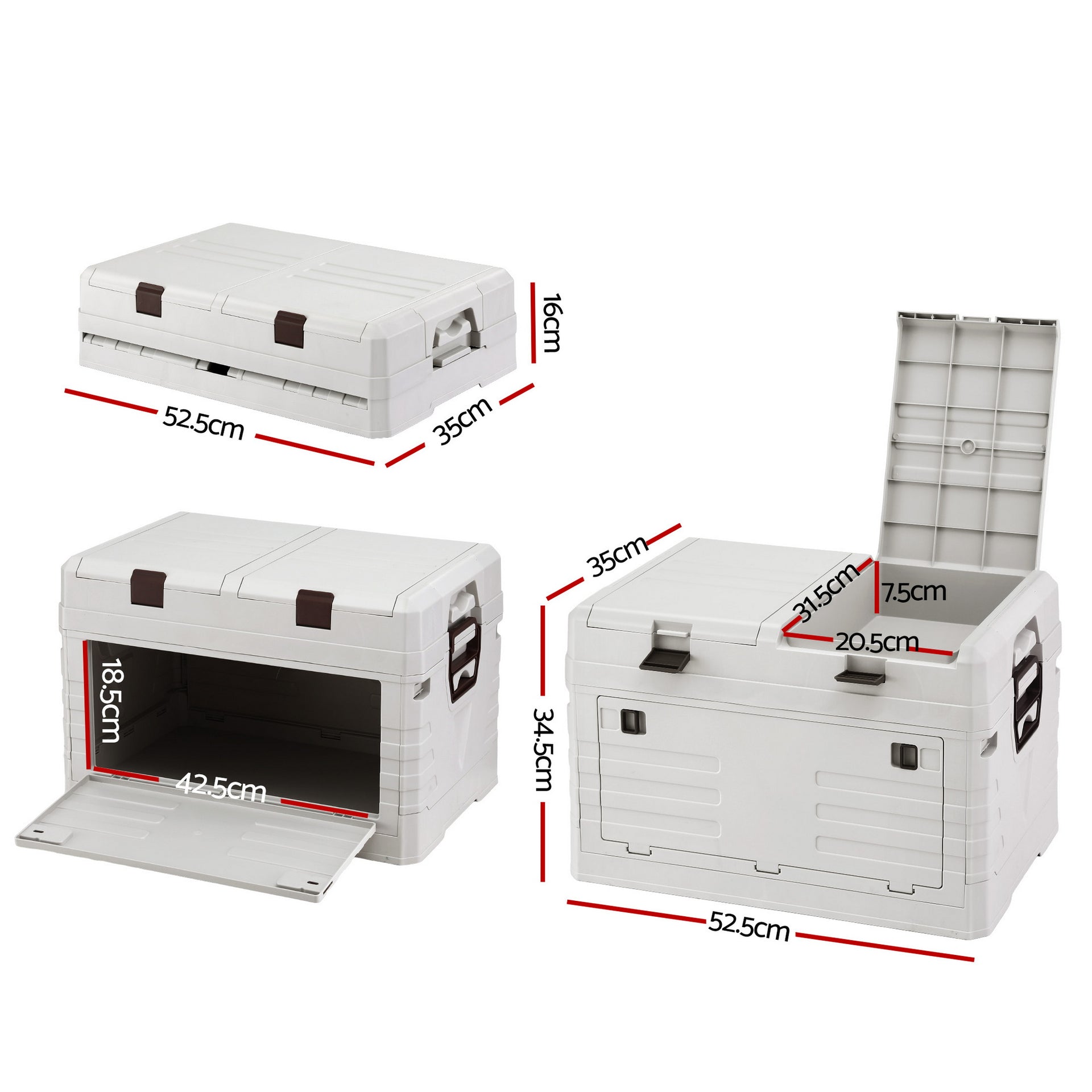 Gardeon 60L Outdoor Storage Box Foldable Camping Collapsible Bins Organizer Awezingly