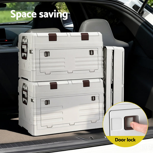 Gardeon 60L Outdoor Storage Box Foldable Camping Collapsible Bins Organizer Awezingly