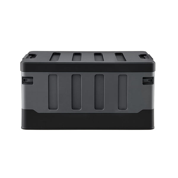 Gardeon Collapsible Outdoor Storage Box 60L Stackable Folding Camping Organizer Black Gardeon
