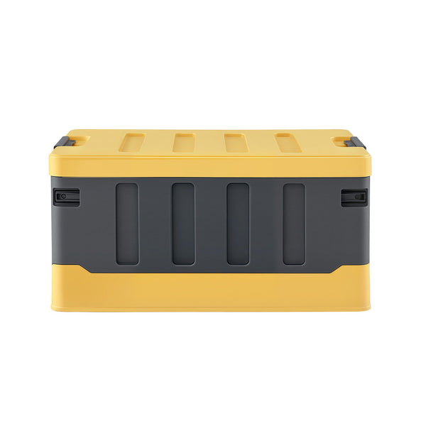 Gardeon Collapsible Outdoor Storage Box 60L Stackable Folding Camping Organizer Yellow Gardeon