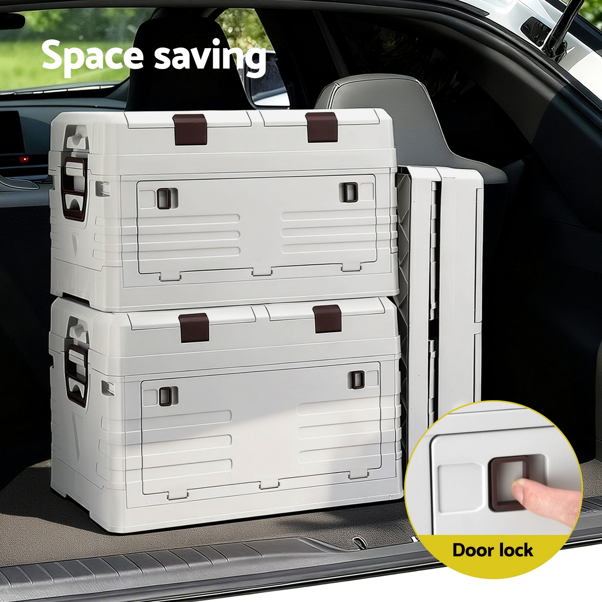 Gardeon 80L Outdoor Storage Box Foldable Camping Collapsible Bins Organizer Awezingly