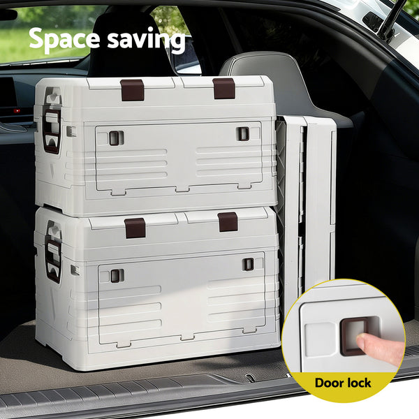 Gardeon 80L Outdoor Storage Box Foldable Camping Collapsible Bins Organizer Awezingly
