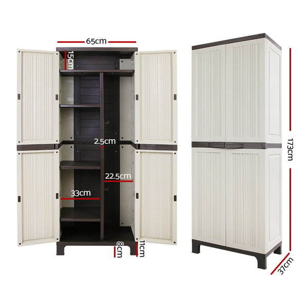 Gardeon Outdoor Storage Cabinet Lockable Cupboard Garage 173cm Gardeon