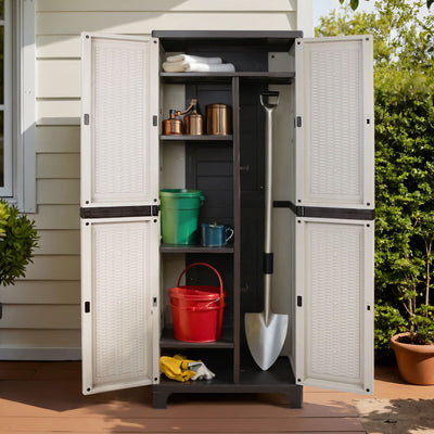 Gardeon Outdoor Storage Cabinet Cupboard Lockable Garage 173cm