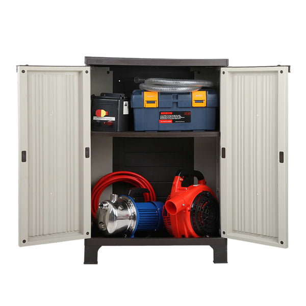 Gardeon Outdoor Storage Cabinet Lockable Cupboard Garage 92cm Gardeon