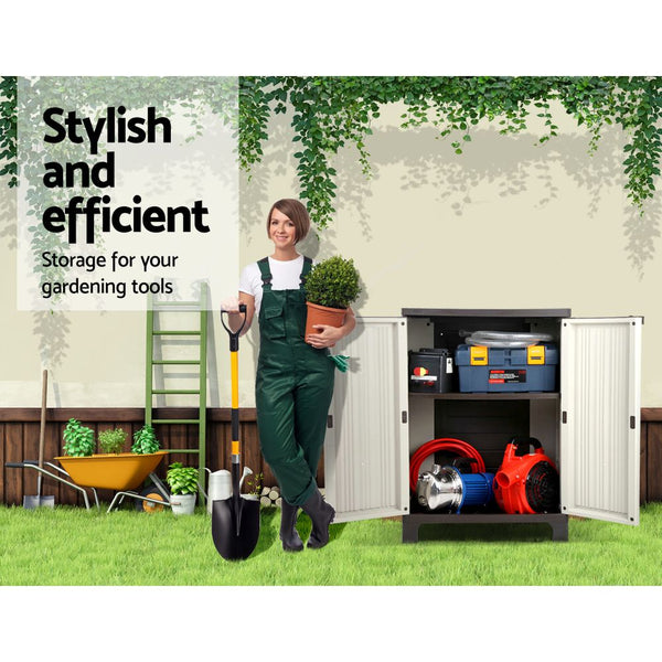 Gardeon Outdoor Storage Cabinet Lockable Cupboard Garage 92cm Gardeon