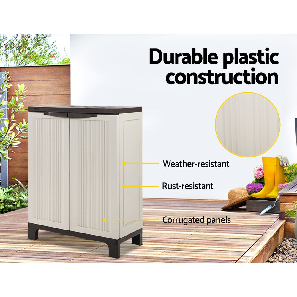 Gardeon Outdoor Storage Cabinet Lockable Cupboard Garage 92cm Gardeon