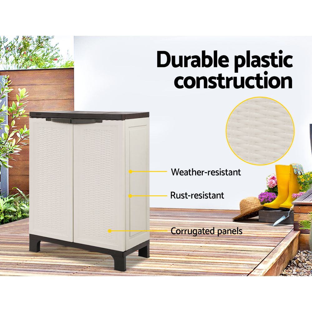 Gardeon Outdoor Storage Cabinet Cupboard Lockable Garage 92cm Gardeon