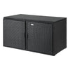 Gardeon Outdoor Storage Cabinet Box Deck Wicker Shelf Chest Garden Shed Tools Black