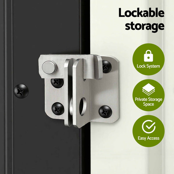 Gardeon Outdoor Storage Cabinet Garden Shed Steel Tool Lockable Cupboard Adjustable Shelves Gardeon
