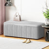 Artiss Storage Ottoman Blanket Box Velvet Grey 103cm