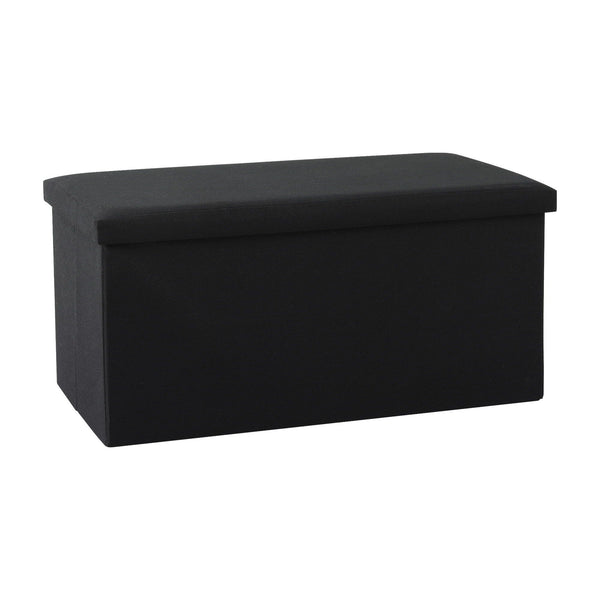 Artiss Storage Ottoman Bench Folding Blanket Box Toy Organiser Foot Stool Black Awezingly