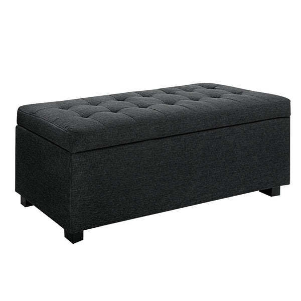 Artiss Premium Storage Ottoman - Charcoal Artiss