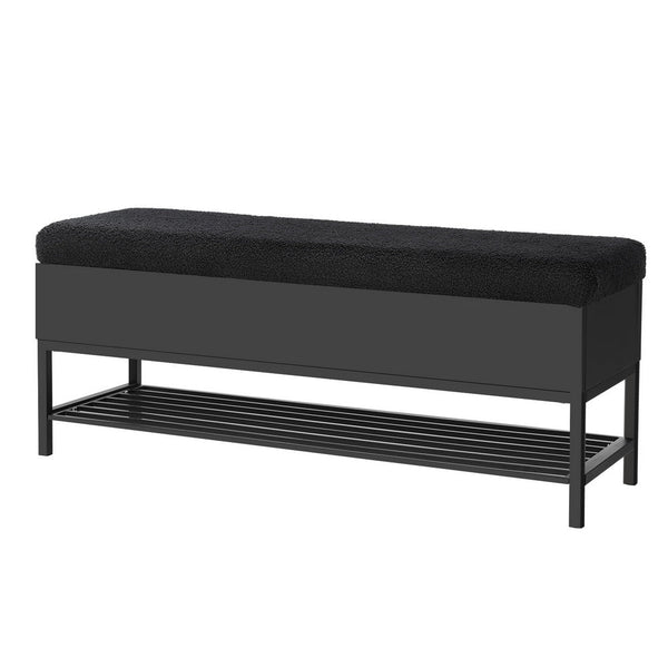 Artiss Storage Ottoman Blanket Box 110cm Boucle Shelf Artiss