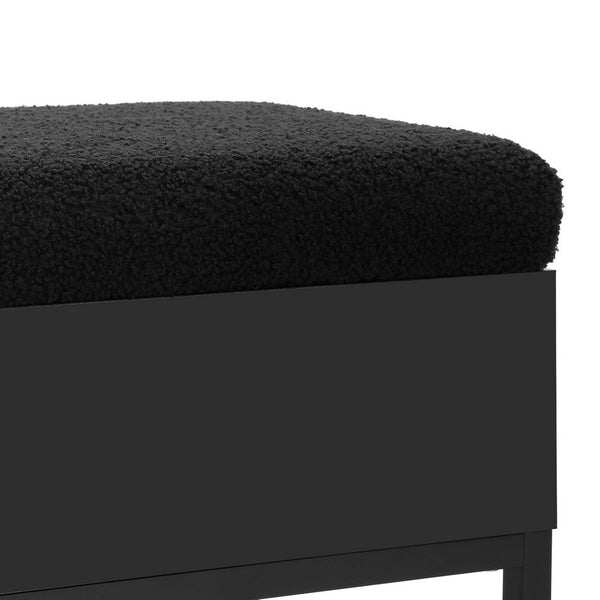 Artiss Storage Ottoman Blanket Box 110cm Boucle Shelf Artiss