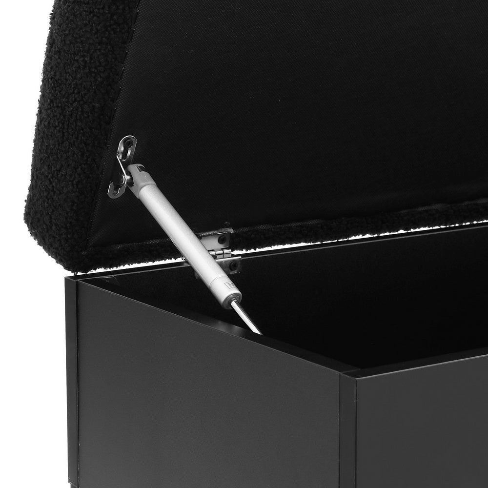 Artiss Storage Ottoman Blanket Box 110cm Boucle Shelf Artiss