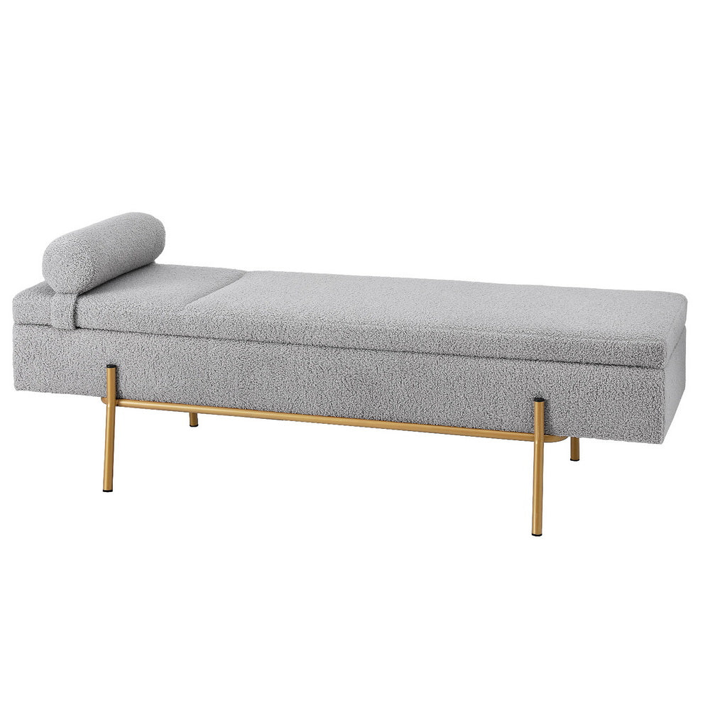 Artiss Storage Ottoman Bed 140cm Pillow Foot Stool Awezingly