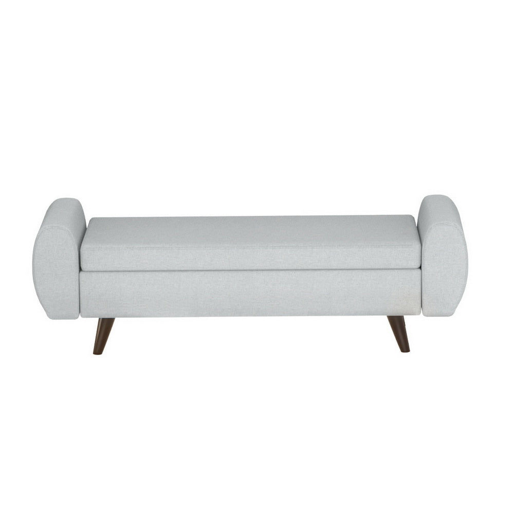 Artiss Storage Ottoman Blanket Box Armrest 140cm Grey Artiss