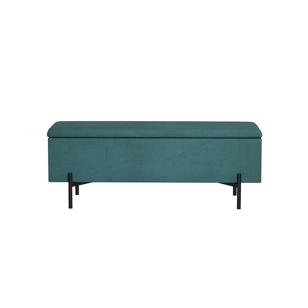 Artiss Storage Ottoman Blanket Box 140cm Velvet Green Artiss