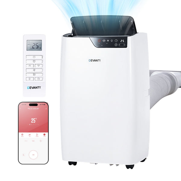 Devanti Portable Air Conditioner Dehumidifier Fan 12000BTU Awezingly