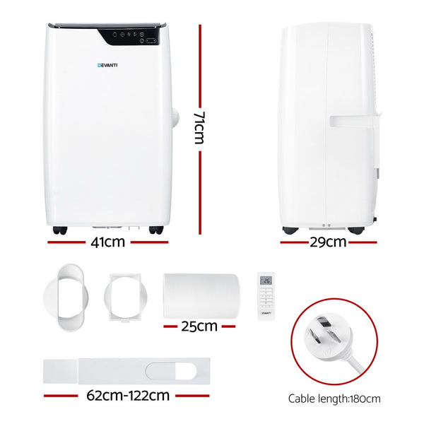 Devanti Portable Air Conditioner Dehumidifier Fan 12000BTU Awezingly