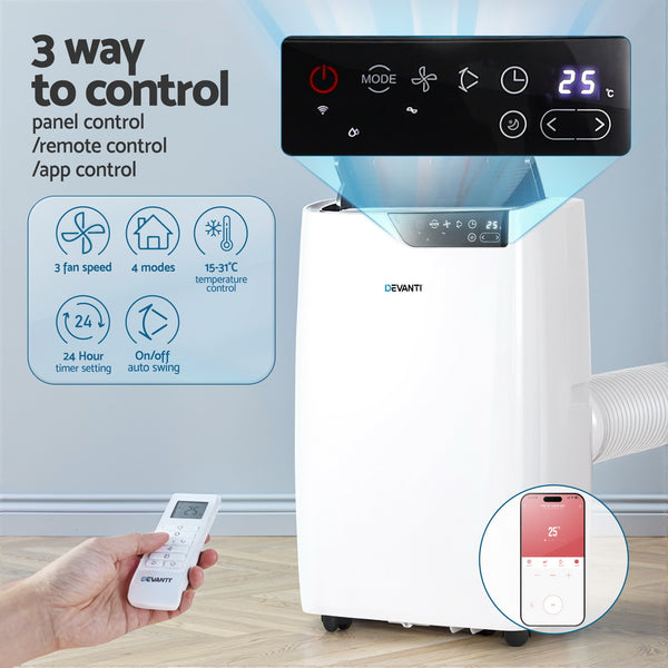 Devanti Portable Air Conditioner Dehumidifier Fan 12000BTU Awezingly