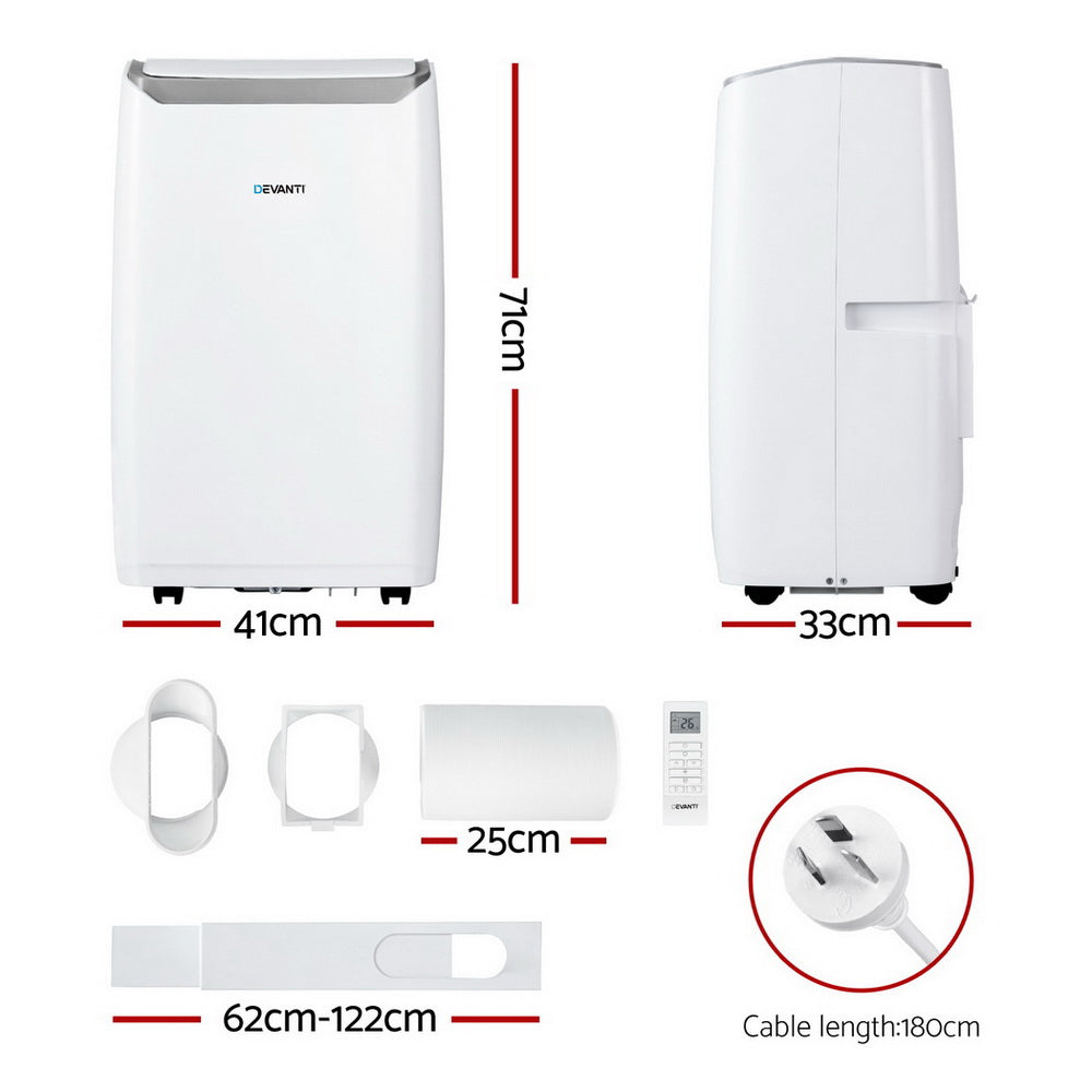 Devanti Portable Air Conditioner Dehumidifier Fan 14000BTU Awezingly