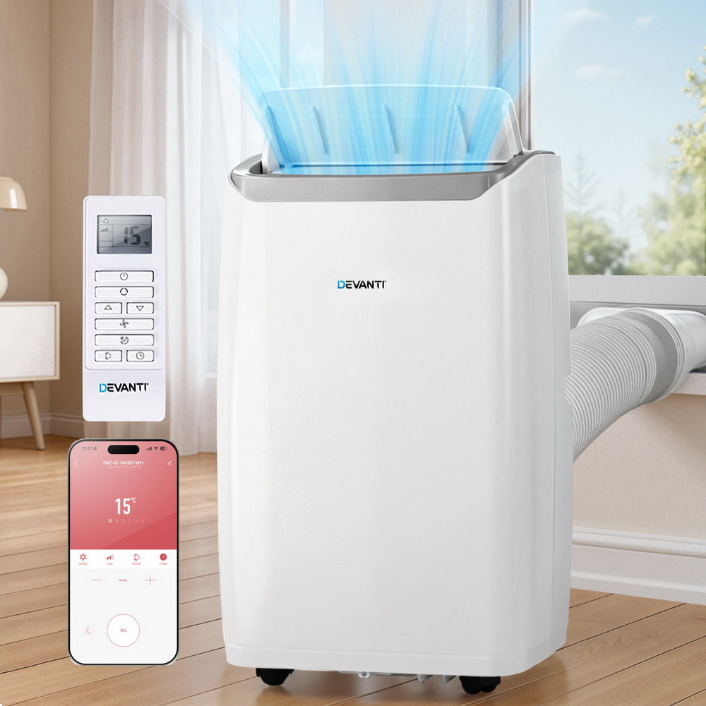 Devanti Portable Air Conditioner Dehumidifier Fan 14000BTU Awezingly