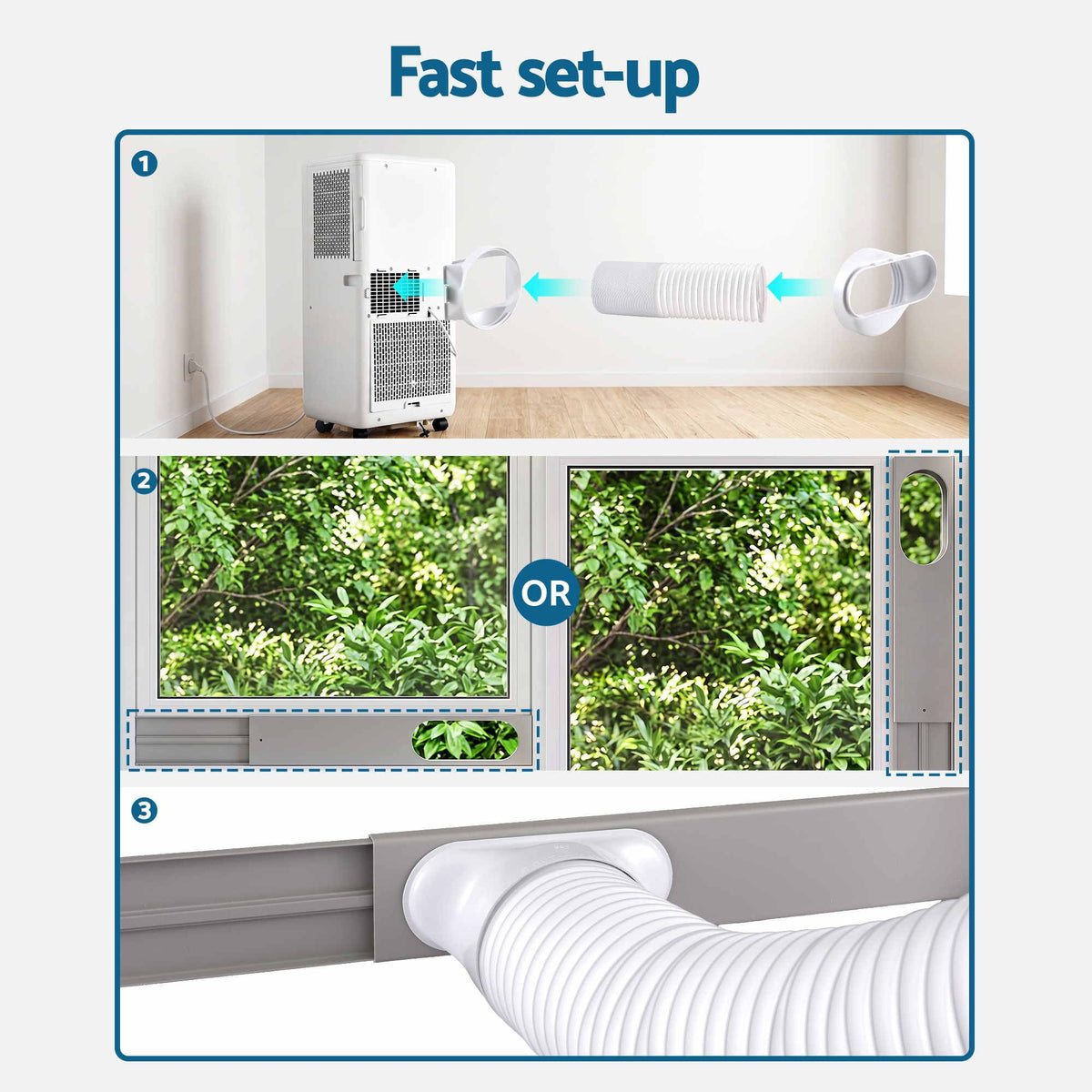 Devanti Portable Air Conditioner 5000 BTU 3-in-1 with Remote Control Awezingly