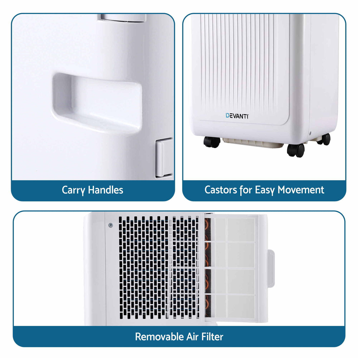 Devanti Portable Air Conditioner 5000 BTU 3-in-1 with Remote Control Awezingly