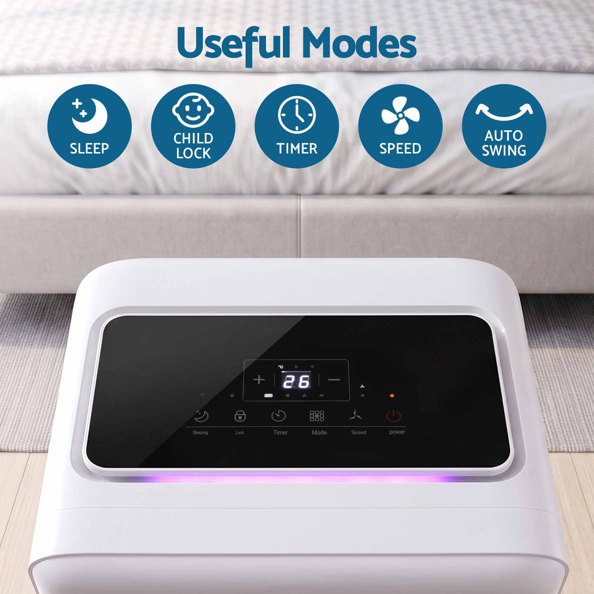 Devanti Portable Air Conditioner 9000 BTU 3-in-1 with Remote Control Awezingly