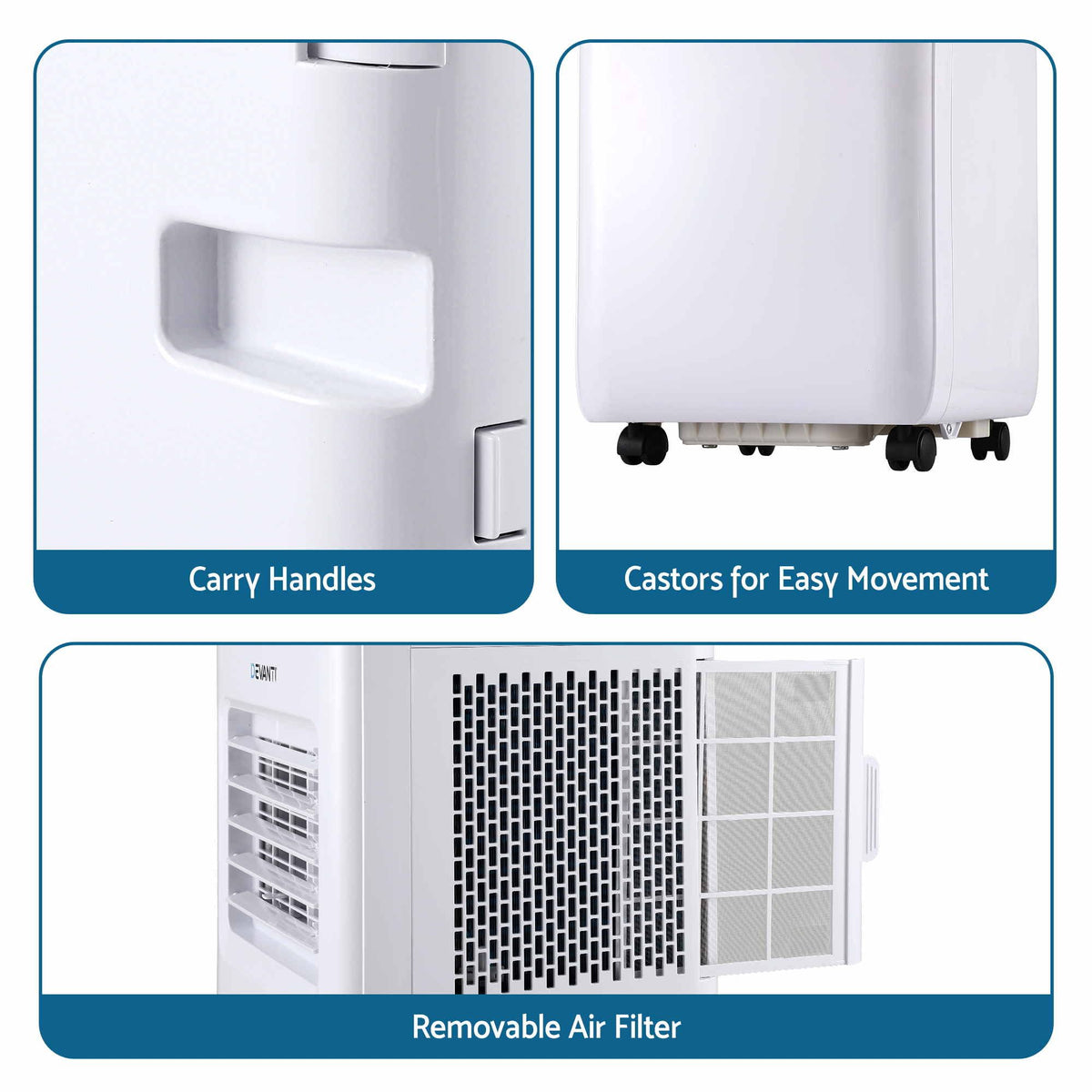 Devanti Portable Air Conditioner 9000 BTU 3-in-1 with Remote Control Awezingly
