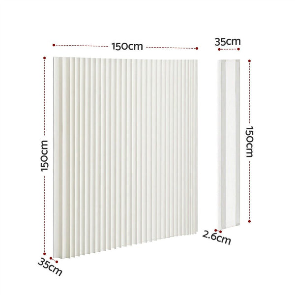 Artiss Paper Room Divider Folding Partition Screen Honeycomb Privacy Screen Freestanding 150cm White Awezingly