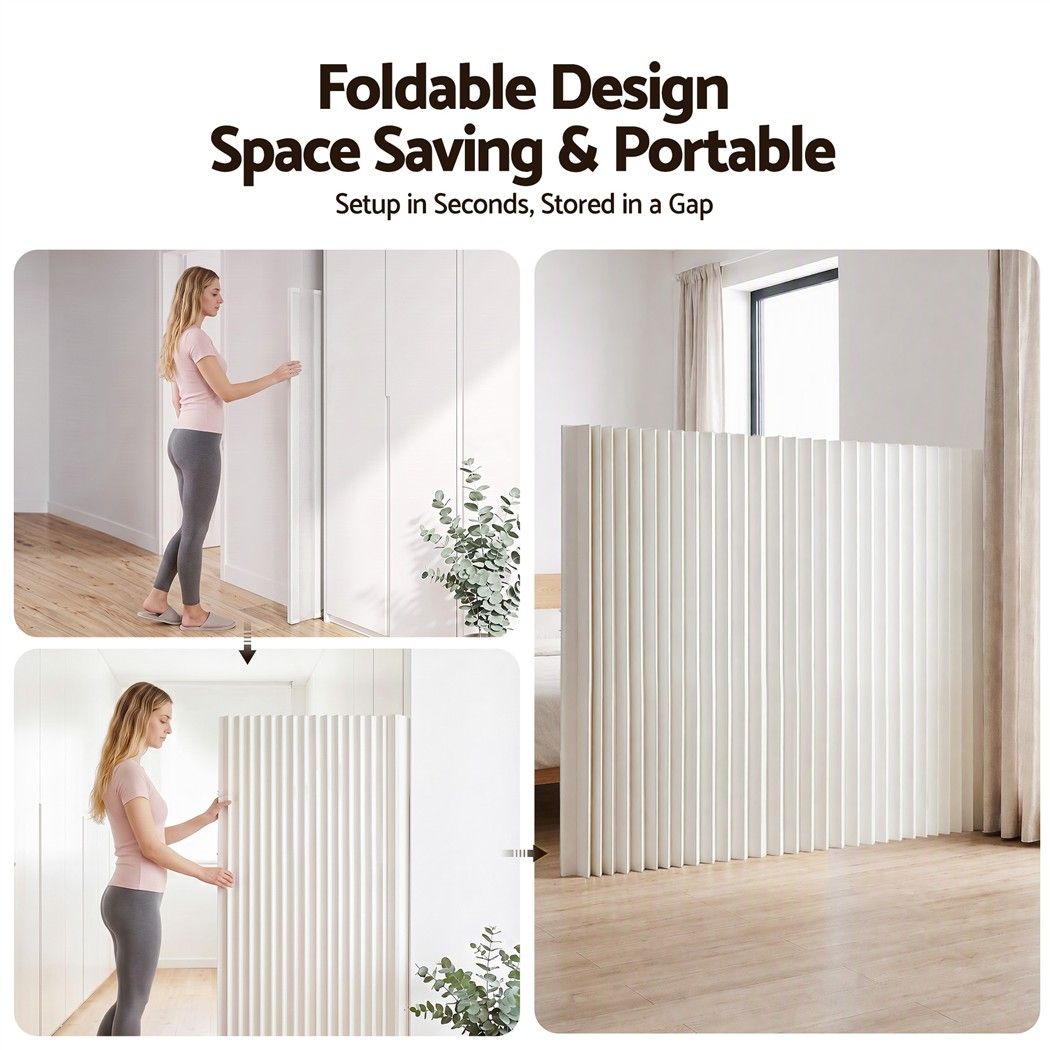Artiss Paper Room Divider Folding Partition Screen Honeycomb Privacy Screen Freestanding 150cm White Awezingly