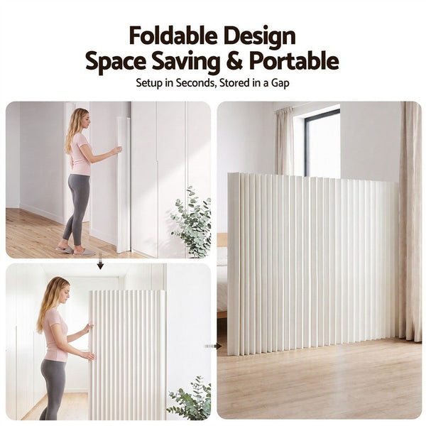 Artiss Paper Room Divider Folding Partition Screen Honeycomb Privacy Screen Freestanding 150cm White Awezingly