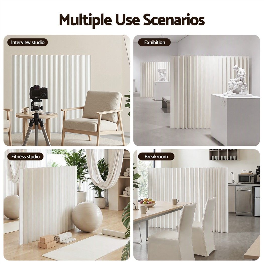 Artiss Paper Room Divider Folding Partition Screen Honeycomb Privacy Screen Freestanding 150cm White Awezingly