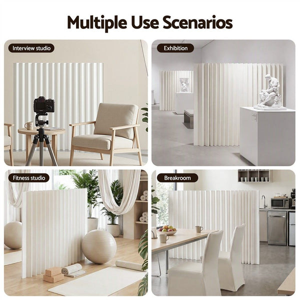 Artiss Paper Room Divider Folding Partition Screen Honeycomb Privacy Screen Freestanding 150cm White Awezingly