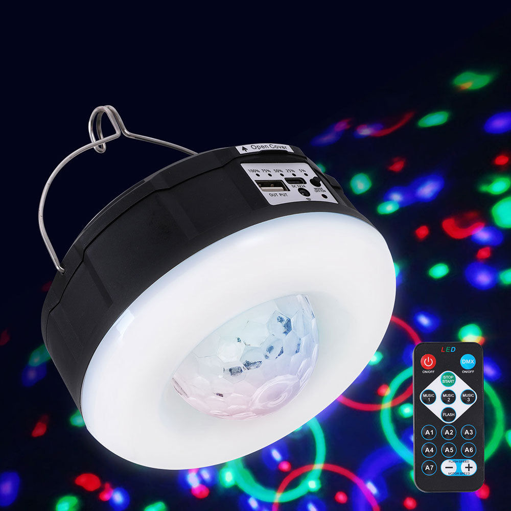 Gardeon Solar Party Light Projector LED RGB Portable Camping Lamp Rechargeable Gardeon