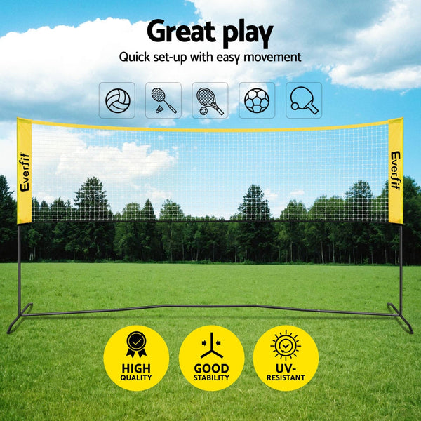 Everfit 10ft Portable Pickle Ball Net Adjustable Multi-Sport for Badminton Tennis Pickleball Volleyball Everfit