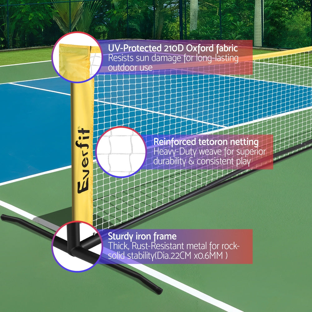 Everfit 10ft Portable Pickle Ball Net Adjustable Multi-Sport for Badminton Tennis Pickleball Volleyball Everfit